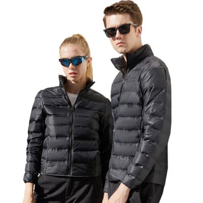 China Breathable Mens Winter Quilted Down Jacket Customized Plus Size Available Winter Duck Down Jacket Without Hood for sale