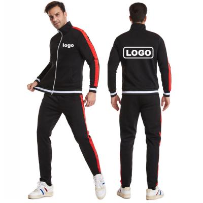 China Anti-Wrinkle Winter Tracksuits Men Sports Polyester Cotton Single Track Jacket And Tracksuit for sale