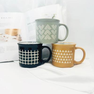 China Sustainable 2023 Wholesale Factory Price High Quality Nordic Ceramic Coffee Cup Ceramic Beer Printed Ceramic Cups for sale