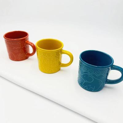 China Sustainable Hot selling cute polymer clay girls ceramic coffee mug 200ml coffee cup mug custom printed coffee mugs for sale