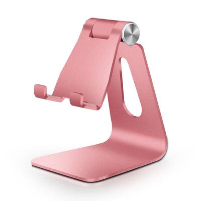 China Adjustable Wholesale Desktop Mobile Phone Support Smartphone Tablet Stand Aluminum Phone Holder Stand for sale