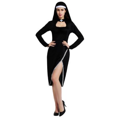 China Skirt Cosplay Costume Stage Drama Polyester Costume Halloween Nun Uniform Temptation for sale