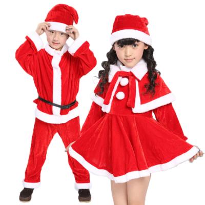 China Christmas Classic Costume Fashion Santa Claus Santa Claus Show Children Cosplay Male And Female Models for sale