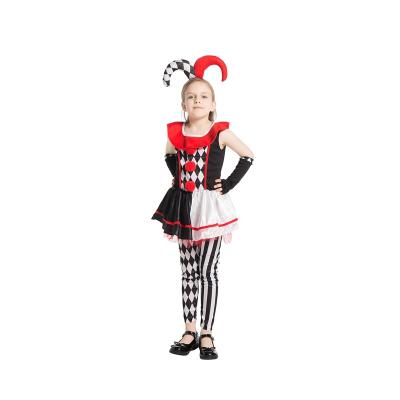 China Kids Girls Variety Clown Dress Halloween Carnival Party Stage Cosplay Costume for sale