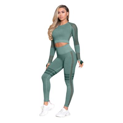 China Antibacterial The New Arrival Trend Of Hollow Sportswear Yoga Equipment Fitted Jogging Suits Women for sale