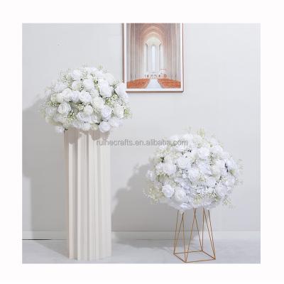 China Wedding event table decoration Custom Wholesale Wedding decoration table Centerpieces flower ball wedding centerpieces White Flower Ball for sale