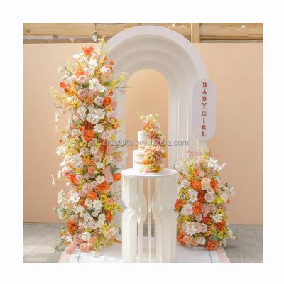 China Wedding event table decoration New style Decorative hanging flower artificial floral arrangements price artificial flower wall backdrop for wedding for sale