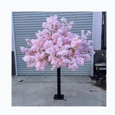 China Wedding table decoration 1.5 Meters High Artificial Cherry Tree Pink Cherry Tree Wedding Background Artificial Flower Tree for sale