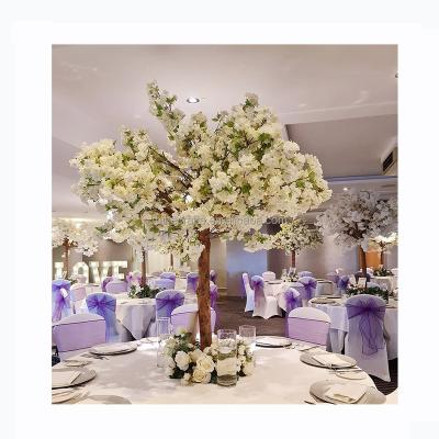 China Wedding table decoration Artificial newluminess faux white rose trees leaf trees for indoor outdoor wedding decorative for sale