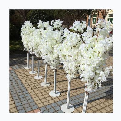 China Wedding table decoration Cheap price 4feet height Lush cherry blossom tree table centerpiece artificial flower tree for wedding aisle decor for sale