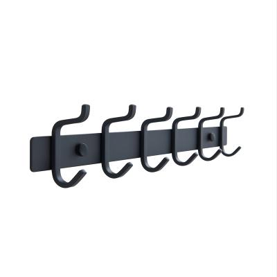 China Stainless Steel Bathroom Kitchen Wall Mount Cloth Towel Rail Coat Hanger Hook Holder Wall Hook for sale