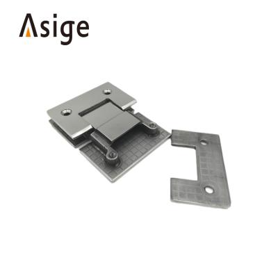 China Easy to Install and Durable Stainless Steel Shower Door Wall Mount Hinge Shower Room Glass Door Hinge 180 Degree Pool Glass Barrier Hydraulic Hinge for sale