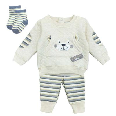 China Breathable Newborn Baby Shirt Pants Socks Baby Infant Infant Clothing Sets Newborn Boys for sale