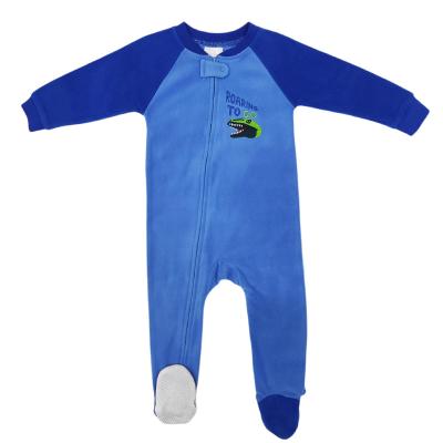 China Clothing Baby Boys Spring Long Sleeeves Rompers Footie Romper Knitted Baby Fleece Baby Romper for sale