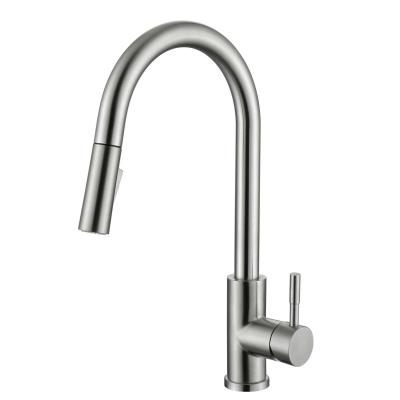 China Modern Pull Out Hot And Cold Suction Basin, Wanhai Coil, Stainless Steel Hot Cold Water Kitchen Faucet, Pull Out Kitchen Faucet for sale