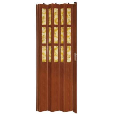 China Cheap Farmhouse PVC Folding Sliding Accordion Door For Interior Bathroom for sale