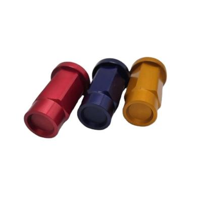 China Aluminum Manufacturing Machinery Custom Metalwork Customized Professional Anodized Aluminum Fabricating OEM Car Wheel Lug Anodizing Nuts for sale