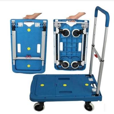 China Hot Sale 300kg Plastic Load Drawer Corrosion Protection Warehouse Storage Trolley With Wheels With Foldable Trolley Trolley for sale