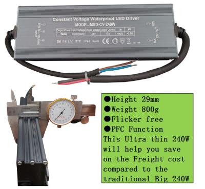 China Power Supply 240W 12V 20A Aluminum Waterproof Led Driver 12V Led Strip Controller for sale