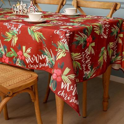 China Waterproof 2022 New Arrivals Waterproof Table Cloth Christmas Printing Table Cloth for sale