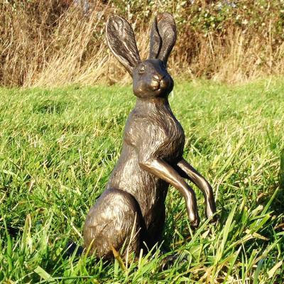 China Cheap And Fine Home Outdoor Bronze Hares Rabbit Sculpture for sale