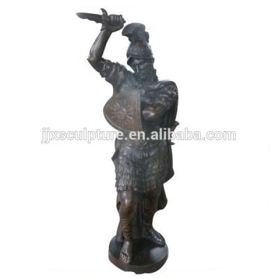 China life size bronze roman sculpture brass sodier statue in europe warrior for sale for sale