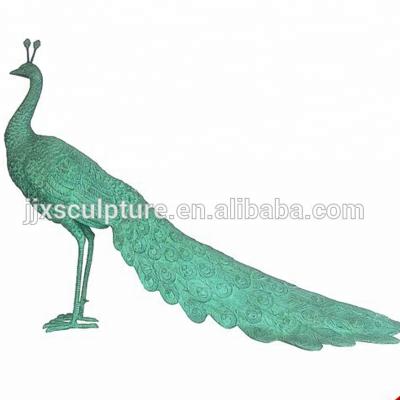 China Europe garden decor bronze peacock sculpture for sale