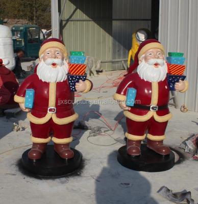 China Home Fiberglass Santa Claus Statues for sale