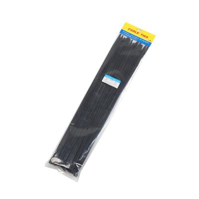 China Eco-friendly nylon cable tie NSS China supplier high quality 9.0*400mm black UV nylon cable tie 66 for sale