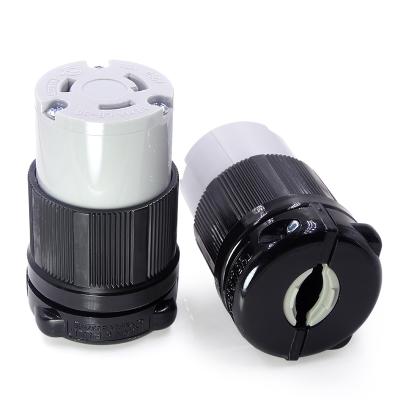 China Industrial UL Listed NEMA L6-30 Connector Locking Power Cord Connector 30A 250V 2Pole 3Wire for sale