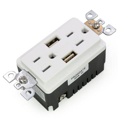 China New 2019 Residential / Multipurpose Instruments USA Electronics Dual Port 4.0A 2 USB Wall Outlet Quick Charging Outlet for sale