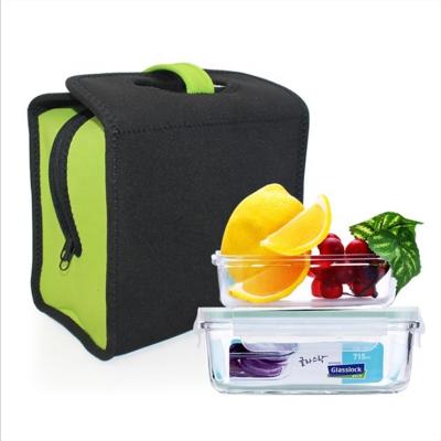 China Waterproof Promotional Neoprene Lunch Bag Handle Strap Thermo Insulated Reusable Cooler Bag for sale