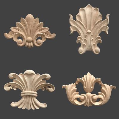 China Contemporary Antique Wood Carving Furniture Appliques Carved Wood Onlays for sale