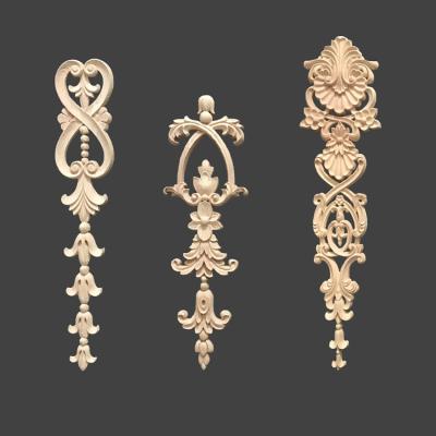 China Contemporary Carved Corners Onlays Moldings Antique Decorative Wood for sale