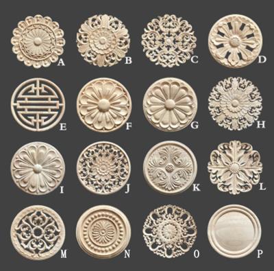 China Contemporary Decorative Wooden CNC Carvings Rosettes For Furniture Parts for sale