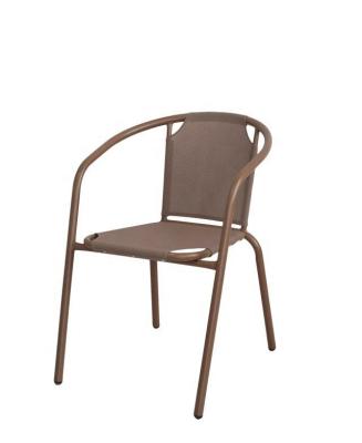 China Modern Easy Design Patio Garden Armchair With Metal Frame 2*1 Teslin Material for sale