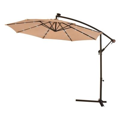 China Modern LED Sun Lighting Parasol Patio Umbrella With Solar Lamp Fishing Umbrella for sale