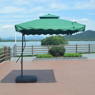 China Outdoor Leisure 2.2m Restaurant Roof Patio Single Sun Umbrella Steel Garden Umbrella for sale