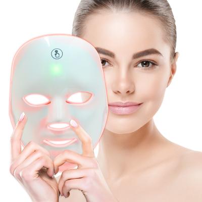 China Skin Tightening Beauty Cordless Rechargeable Photon Therapy Light USB 7 Colors PDT Skin Care LED Facial Protective Mask for sale