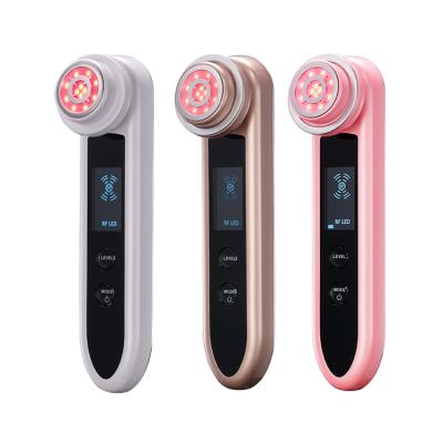 China Wrinkle Remover RF Lifting Face For Home Use Lift Beauty Device Machine Skin Tightening Led Light Facial Massager for sale