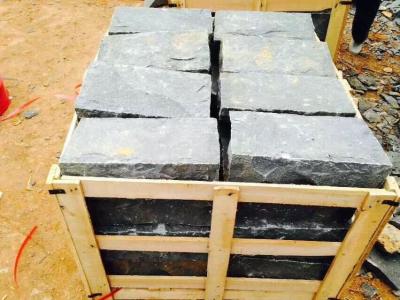 China Black Residential Construction Granite Bathroom Tiles Bush Hammered for sale