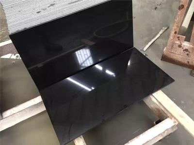 China Black Natural Granite Tiles Slab Flamed Honed Machine Cut Split for sale