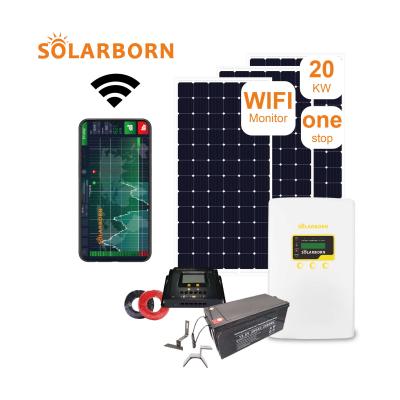 China Solarborn Home Systems Price Home 2kw 3kw 5kw Hybrid On Off Grid Inverter Power Home Solar Energy System For Home for sale