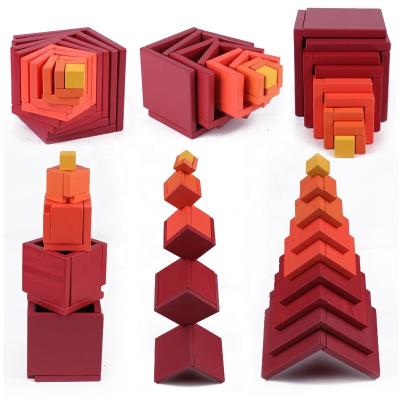 China Eco-friendly fashion creative Nordic wind colored stone ornaments educational toys wooden toys balancing stones for sale