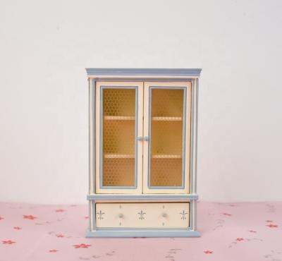 China China 1/12 Wooden Mini Dollhouse Shelf Cabinet Photography Props Miniature Wooden Crafts for sale