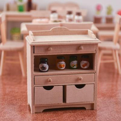 China China Quality Cottage American Handmade Wooden Mini Furniture Creative Mini Cabinets Miniature Wood Crafts for sale