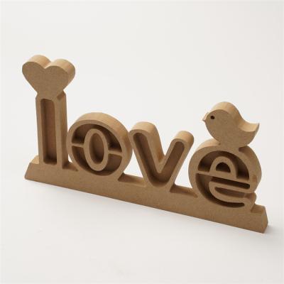 China New China Product DIY Handmade LOVE Wood Design Wooden Decoration Craft for sale