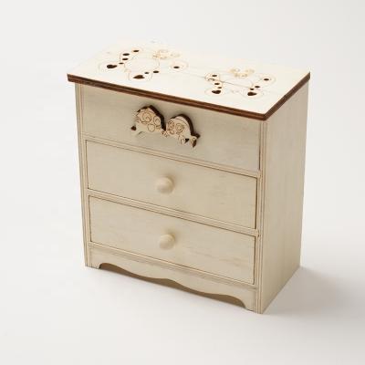 China Creative Wooden Custom Toy Dresser Wooden Storage Box China Children's DIY Crafts for sale