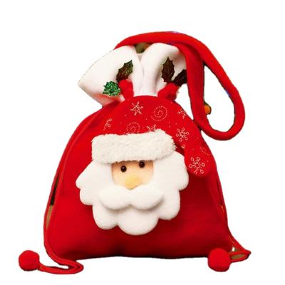 China Christmas Festival Decoration Fashion Nonwoven Fabric Santa Gift Bags Elk Tote Bag Christmas Decorations for sale