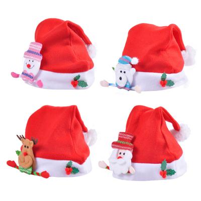 China Wholesale Santa Hat Christmas Ornaments Gifts Christmas Decoration Factory Plush Christmas Hats For Adults for sale